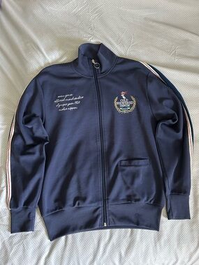 Vintage Track Jacket with Striped Sleeve Detail By Evisu